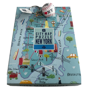 NWT New York City Baseball Yankes charm keychain I Love NY & City Map Puzzle